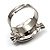 Cute Crystal Kitten Ring (Silver&Clear) - view 7