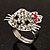 Cute Crystal Kitten Ring (Silver&Clear) - view 4