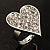 Romantic Crystal Heart Ring (Silver & Clear) - view 2