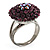 Purple Crystal Cocktail Ring (Black Tone) - view 3