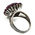 Purple Crystal Cocktail Ring (Black Tone) - view 6