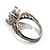 Silver Plated Clear CZ Solitaire Ring - view 7