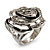 Open Crystal Rose Fashion Ring (Rhodium Plated Finish) - view 8