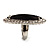 Chunky Oval Glass Crystal Cocktail Ring (Rhodium Plated) - view 10