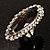 Chunky Oval Glass Crystal Cocktail Ring (Rhodium Plated) - view 11