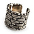 Burn Silver Wide Band Weaved Ring - view 4