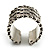 Burn Silver Wide Band Weaved Ring - view 7