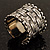 Burn Silver Wide Band Weaved Ring - view 8
