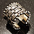 Burn Silver Wide Band Weaved Ring - view 9