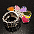 Silver Tone Charm Crystal Heart Stretch Ring (Enamel, Multicoloured) - view 8