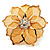 Gold-Tone Crystal Mesh Floral Ring - 5cm Diameter - view 8