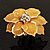 Gold-Tone Crystal Mesh Floral Ring - 5cm Diameter - view 10