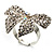 Silver-Tone Clear Crystal Bow Ring - view 6