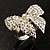 Silver-Tone Clear Crystal Bow Ring - view 10