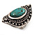 Burn Silver Hammered Turquoise Style Fashion Ring - view 7