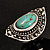 Burn Silver Hammered Turquoise Style Fashion Ring - view 11