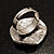 Vintage Style Swirl Hammered Round Ring (Burn Silver) - view 5