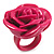 Magenta Chunky Resin Rose Ring - view 5