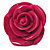 Magenta Chunky Resin Rose Ring - view 3