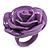 Purple Chunky Resin Rose Ring