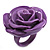 Purple Chunky Resin Rose Ring - view 7