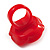 Bright Red Chunky Resin Rose Ring - view 6