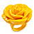 Bright Yellow Chunky Resin Rose Ring