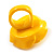 Bright Yellow Chunky Resin Rose Ring - view 5