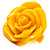 Bright Yellow Chunky Resin Rose Ring - view 3