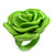 Bright Green Chunky Resin Rose Ring - view 4