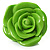 Bright Green Chunky Resin Rose Ring - view 2