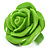 Bright Green Chunky Resin Rose Ring - view 3