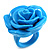 Light Blue Chunky Resin Rose Ring