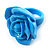 Light Blue Chunky Resin Rose Ring - view 5