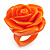 Bright Orange Chunky Resin Rose Ring