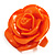 Bright Orange Chunky Resin Rose Ring - view 4