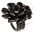 Black Acrylic Flower Stretch Ring - view 7