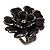 Black Acrylic Flower Stretch Ring