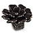 Black Acrylic Flower Stretch Ring - view 3