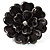 Black Acrylic Flower Stretch Ring - view 2