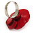 Red Acrylic Rose Ring (Silver Tone) - view 7