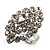 Rhodium Plated Clear Crystal Cocktail Ring - view 7