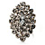 Rhodium Plated Clear Crystal Cocktail Ring - view 8