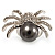 Swarovski Crystal Simulated Pearl Spider Ring (Silver Tone) - view 4