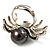 Swarovski Crystal Simulated Pearl Spider Ring (Silver Tone) - view 5