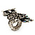Charming Diamante Antique Silver Owl Stretch Ring - view 13