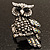 Charming Diamante Antique Silver Owl Stretch Ring - view 2