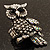 Charming Diamante Antique Silver Owl Stretch Ring - view 6