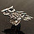 Charming Diamante Antique Silver Owl Stretch Ring - view 11