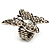 Large Diamante Butterfly Antique Burnt Silver Stretch Ring - view 11